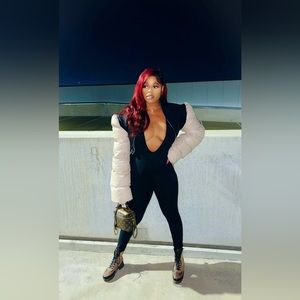 Oversized sleeves crop jacket